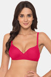 Komli Padded Non-Wired 3/4Th Coverage T-Shirt Bra - Dark Pink — thumbnail 1